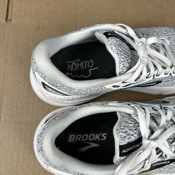 Brooks Adrenaline GTS 23 Women’s 9 Medium Grey White Athletic Training Shoes - Picture 6 of 12